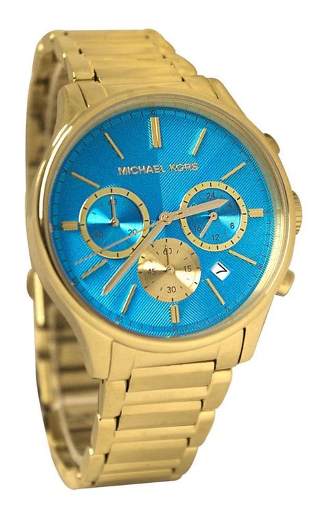 michael kors watch blue face woman|Michael Kors ladies watches.